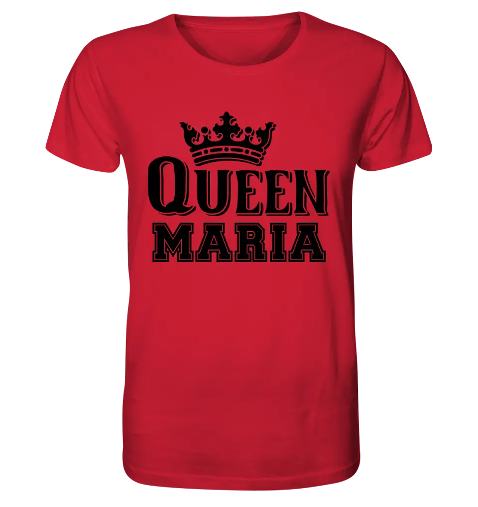 QUEEN + DESIRED NAME • Unisex Premium T-Shirt XS-5XL made of organic cotton for women &amp; men • Exclusive design • personalized