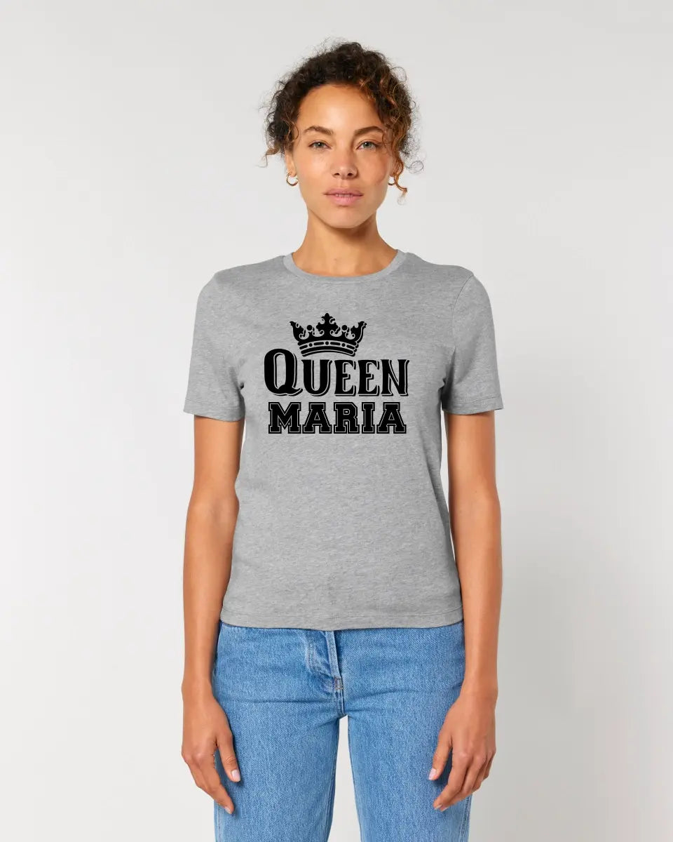 QUEEN + WUNSCHNAME • Ladies Premium T-Shirt XS-2XL aus Bio-Baumwolle für Damen • Exklusivdesign • personalisiert