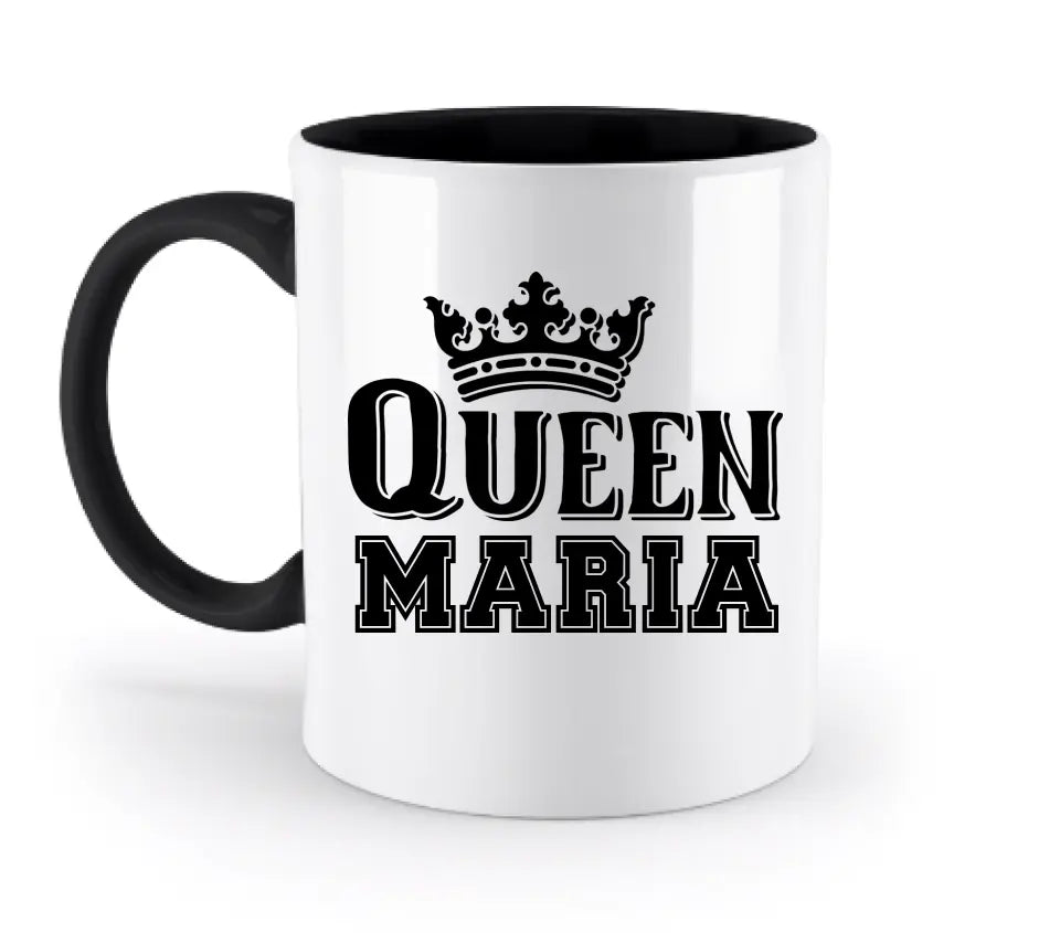 QUEEN + WUNSCHNAME • zweifarbige Tasse  • Exklusivdesign • personalisiert