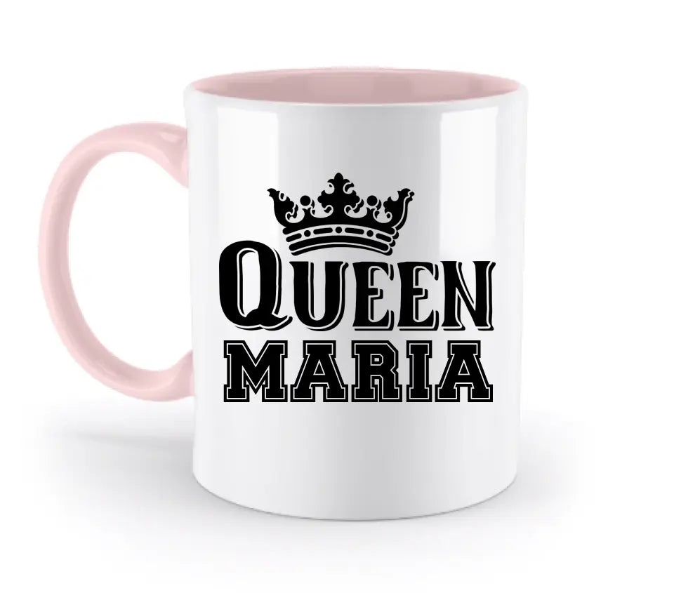 QUEEN + WUNSCHNAME • zweifarbige Tasse  • Exklusivdesign • personalisiert