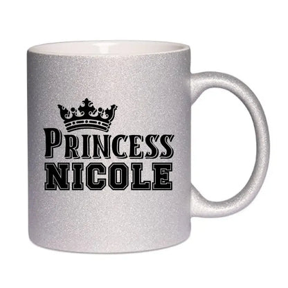 PRINCESS + WUNSCHNAME • Glitzertasse ohne Farbverlauf