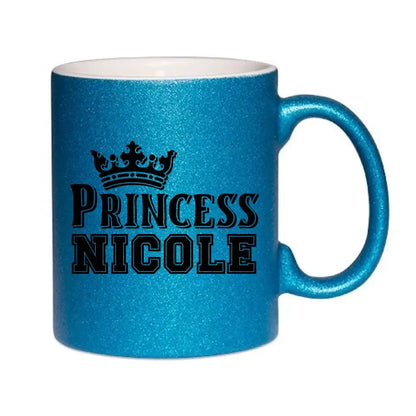 PRINCESS + WUNSCHNAME • Glitzertasse ohne Farbverlauf