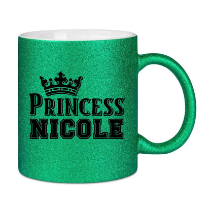 PRINCESS + WUNSCHNAME • Glitzertasse ohne Farbverlauf