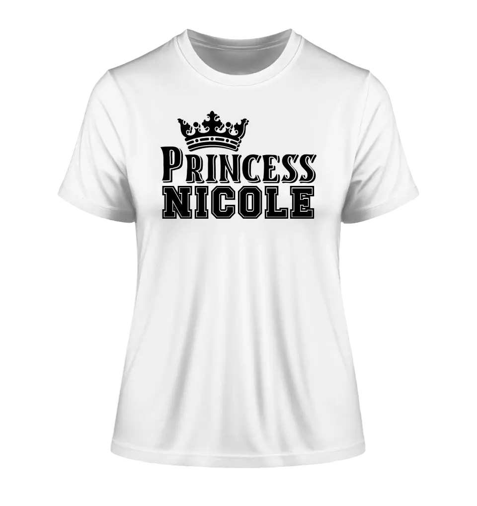 PRINCESS + DESIRED NAME • Ladies Premium T-Shirt XS-2XL made of organic cotton for women • Exclusive design • personalized