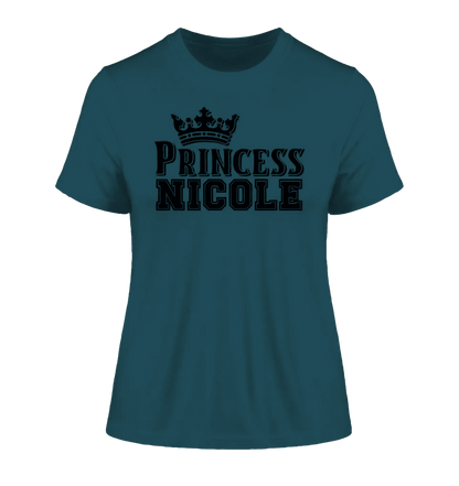 PRINCESS + WUNSCHNAME • Ladies Premium T-Shirt XS-2XL aus Bio-Baumwolle für Damen • Exklusivdesign • personalisiert