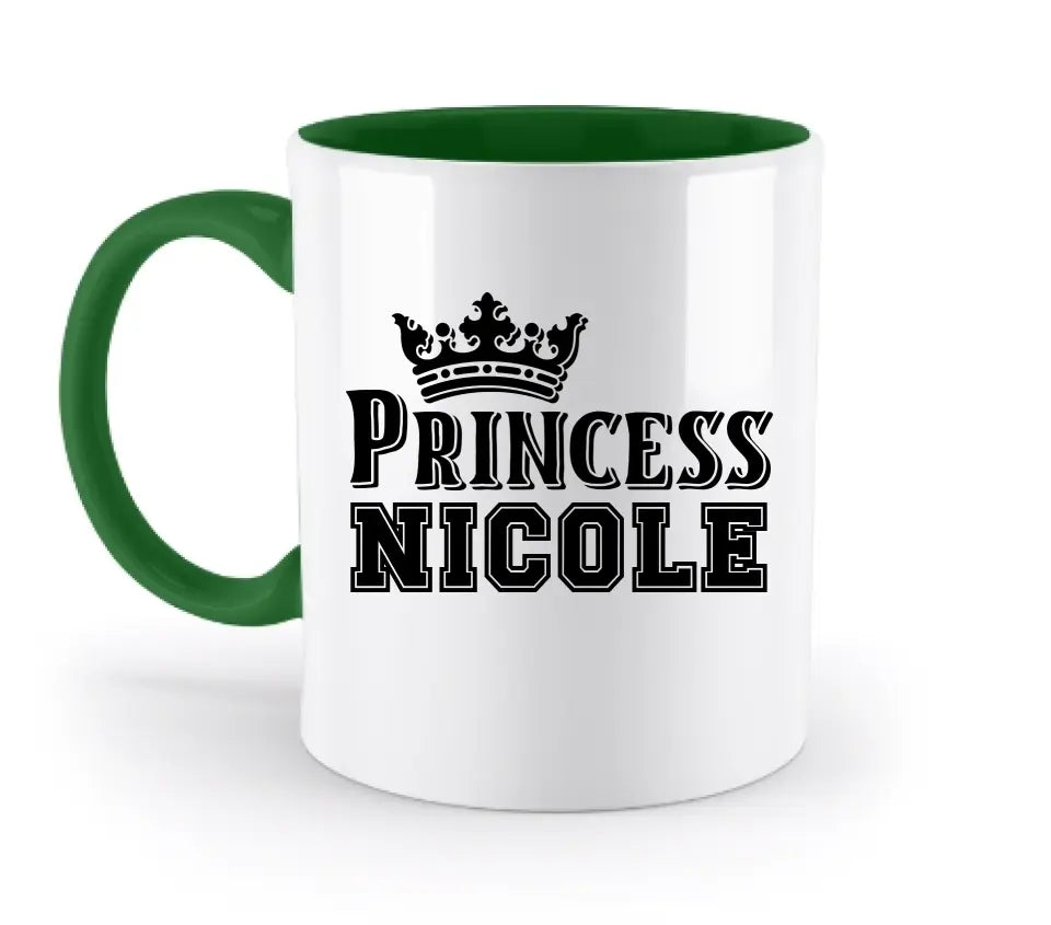 PRINCESS + WUNSCHNAME • zweifarbige Tasse  • Exklusivdesign • personalisiert