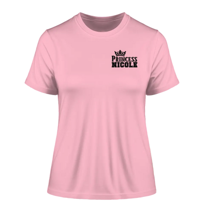 PRINCESS + WUNSCHNAME • Ladies Premium T-Shirt XS-2XL aus Bio-Baumwolle für Damen • Exklusivdesign • personalisiert • Brustdruck