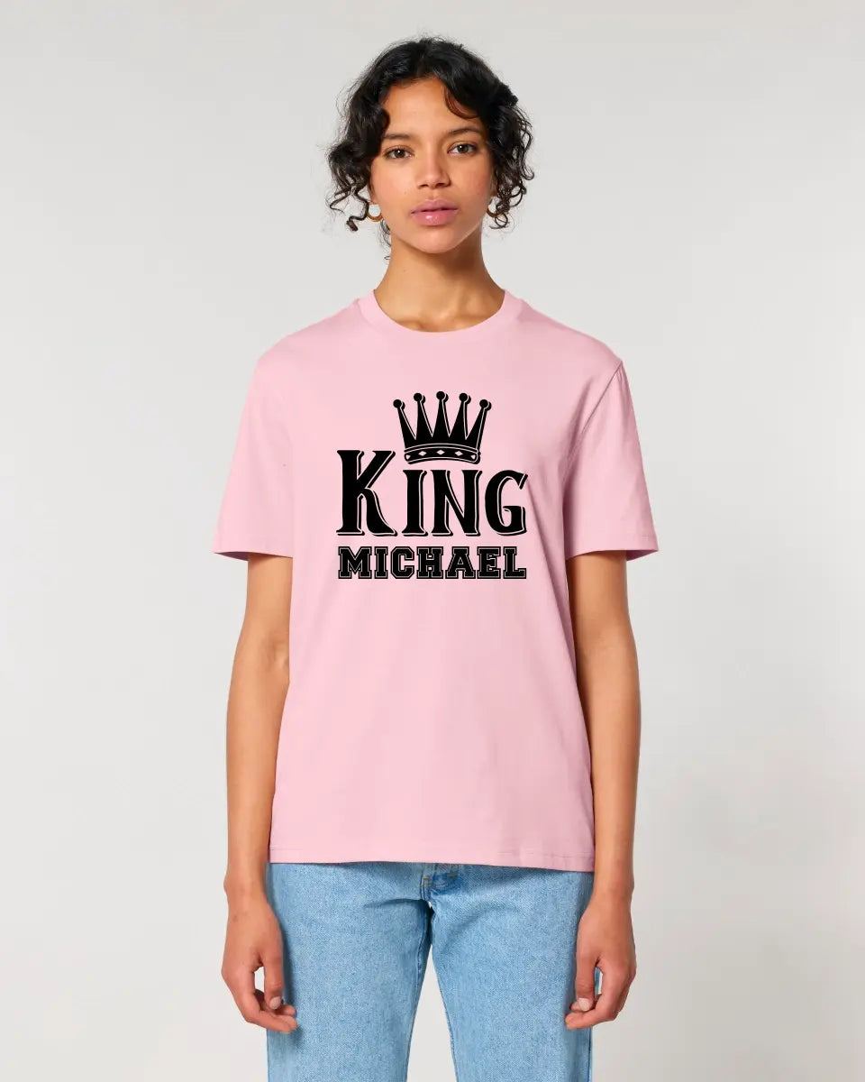 KING + WUNSCHNAME • Unisex Premium T-Shirt XS-5XL aus Bio-Baumwolle für Damen & Herren • Exklusivdesign • personalisiert