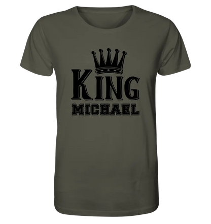 KING + DESIRED NAME • Unisex Premium T-Shirt XS-5XL made of organic cotton for women &amp; men • Exclusive design • personalized