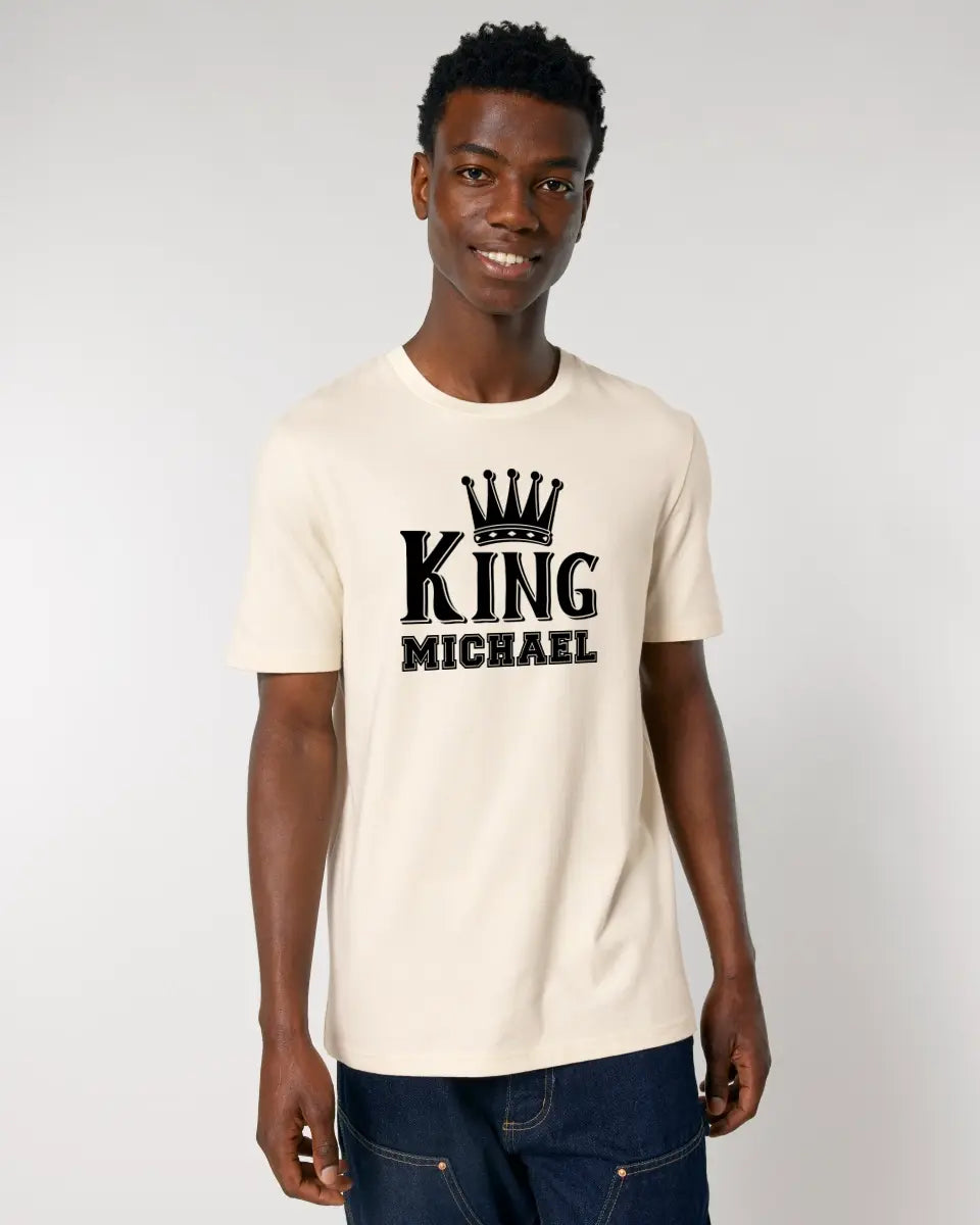 KING + DESIRED NAME • Unisex Premium T-Shirt XS-5XL made of organic cotton for women &amp; men • Exclusive design • personalized