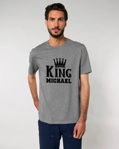 KING + WUNSCHNAME • Unisex Premium T-Shirt XS-5XL aus Bio-Baumwolle für Damen & Herren • Exklusivdesign • personalisiert