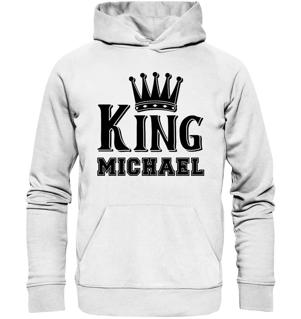 KING + WUNSCHNAME • Unisex Premium Hoodie XS-5XL aus Bio-Baumwolle für Damen & Herren • Exklusivdesign • personalisiert