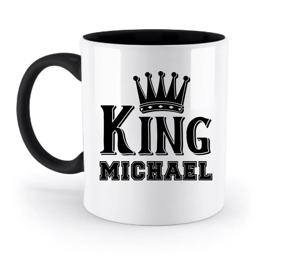 KING + WUNSCHNAME • zweifarbige Tasse  • Exklusivdesign • personalisiert