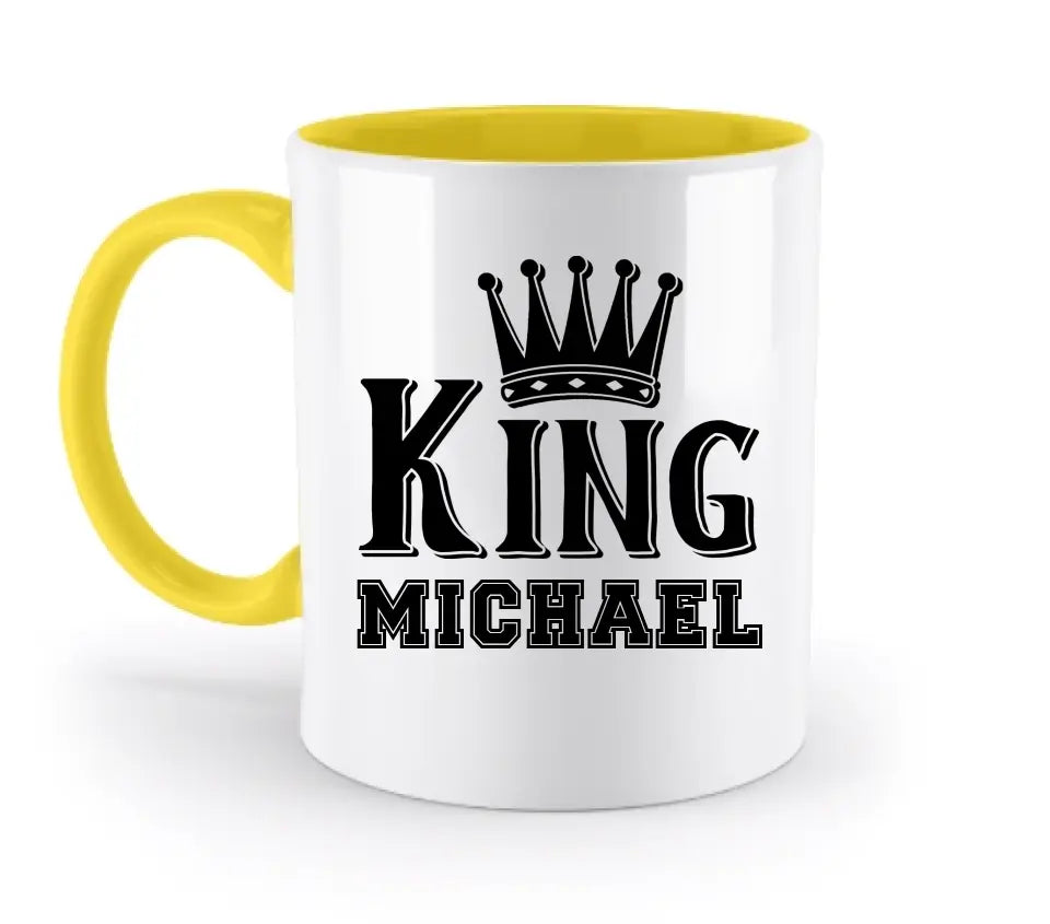 KING + WUNSCHNAME • zweifarbige Tasse  • Exklusivdesign • personalisiert