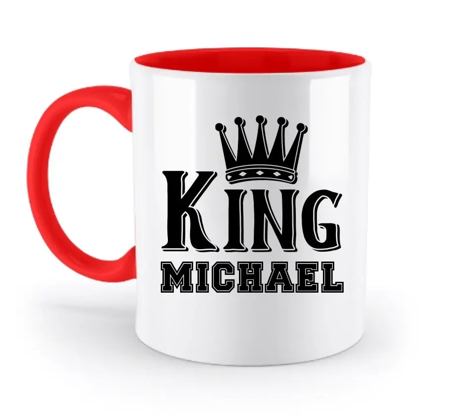 KING + WUNSCHNAME • zweifarbige Tasse  • Exklusivdesign • personalisiert