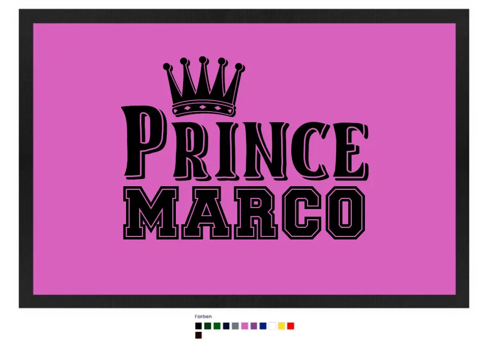 PRINCE + WUNSCHNAME • Fußmatte • Exklusivdesign • personalisiert