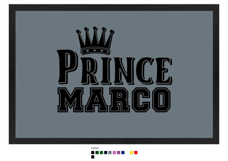 PRINCE + WUNSCHNAME • Fußmatte • Exklusivdesign • personalisiert