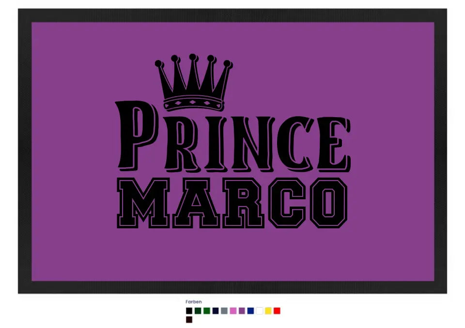 PRINCE + WUNSCHNAME • Fußmatte • Exklusivdesign • personalisiert