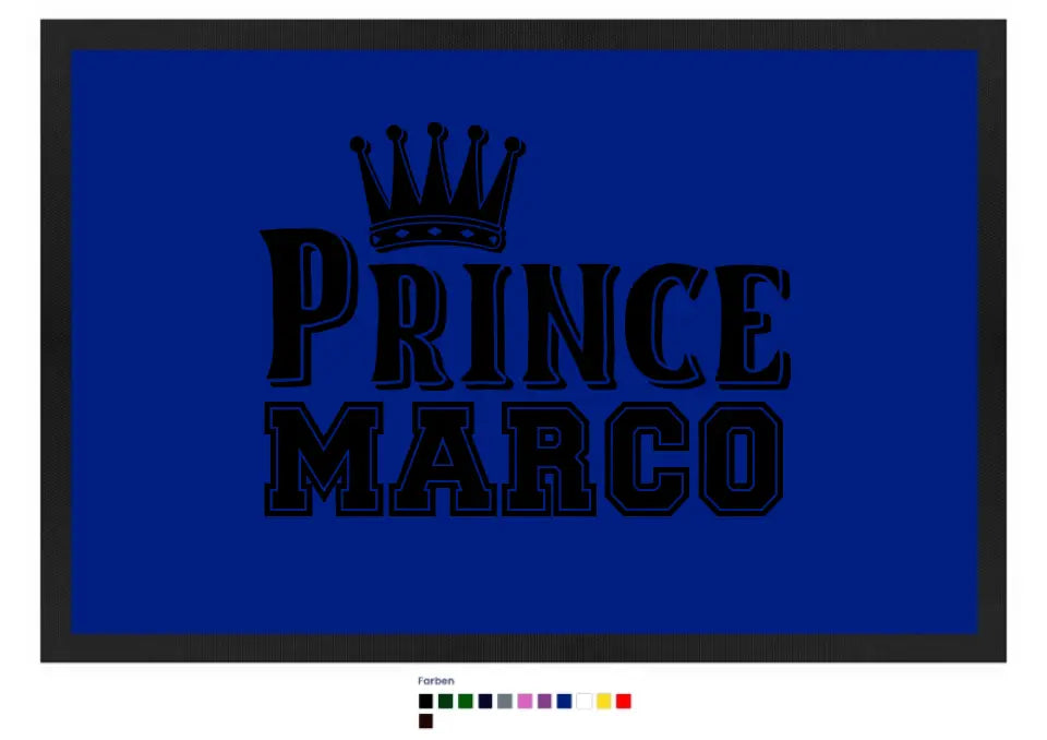 PRINCE + WUNSCHNAME • Fußmatte • Exklusivdesign • personalisiert