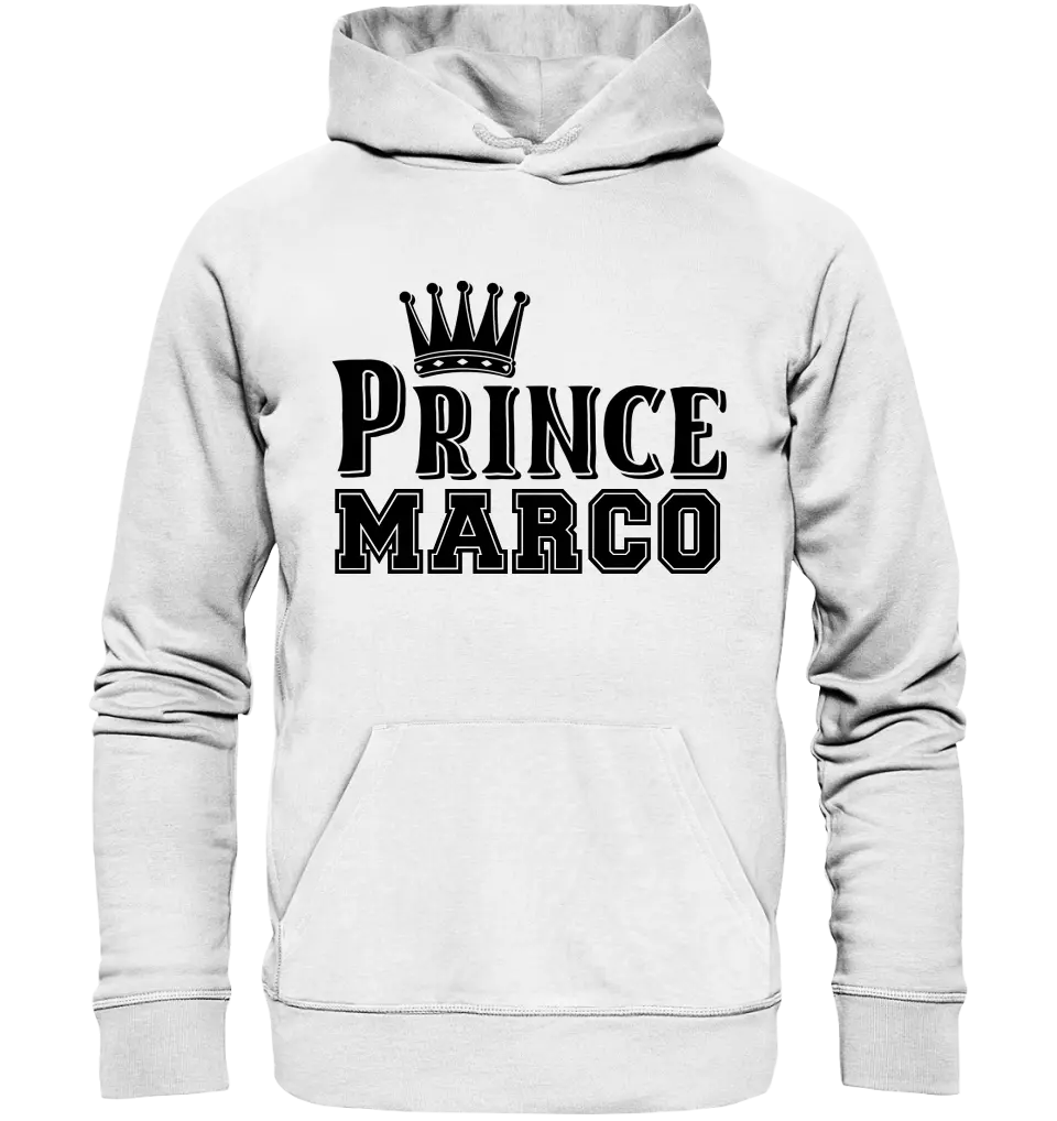 PRINCE + WUNSCHNAME • Unisex Premium Hoodie XS-5XL aus Bio-Baumwolle für Damen & Herren • Exklusivdesign • personalisiert