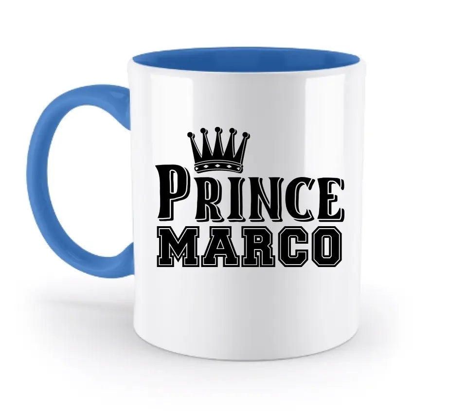 PRINCE + WUNSCHNAME • zweifarbige Tasse  • Exklusivdesign • personalisiert