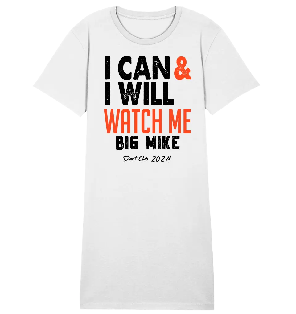 I CAN &amp; I WILL • 4 versions • Ladies Premium T-Shirt Dress made of organic cotton S-2XL • Exclusive design • personalized