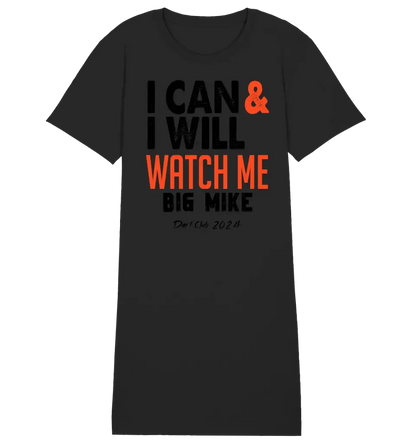 I CAN &amp; I WILL • 4 versions • Ladies Premium T-Shirt Dress made of organic cotton S-2XL • Exclusive design • personalized