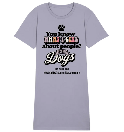 Their Dogs • Hund • Passe den Text an • 4 Versionen • Ladies Premium T-Shirt Kleid aus Bio-Baumwolle S-2XL  • Exklusivdesign • personalisiert