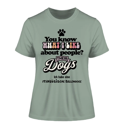 Their Dogs • Hund • Passe den Text an • Ladies Premium T-Shirt XS-2XL aus Bio-Baumwolle für Damen • Exklusivdesign • personalisiert