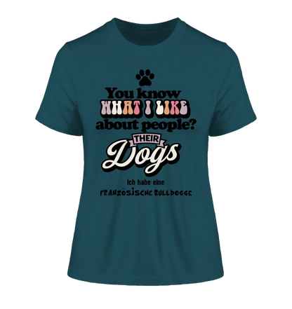 Their Dogs • Hund • Passe den Text an • Ladies Premium T-Shirt XS-2XL aus Bio-Baumwolle für Damen • Exklusivdesign • personalisiert