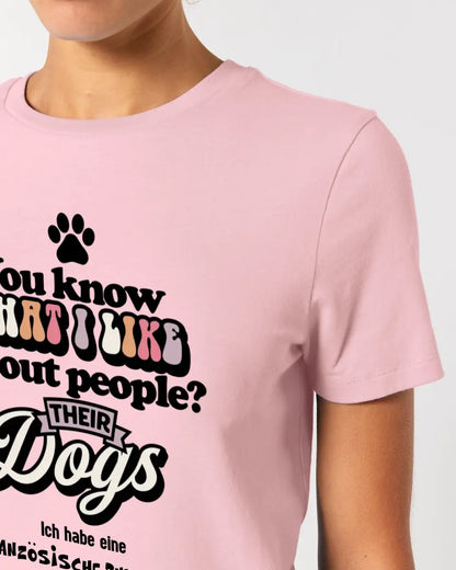 Their Dogs • Hund • Passe den Text an • Ladies Premium T-Shirt XS-2XL aus Bio-Baumwolle für Damen • Exklusivdesign • personalisiert