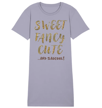 Sweet Fancy Cute • 4 versions • Ladies Premium T-Shirt Dress made of organic cotton S-2XL • Exclusive design • personalized