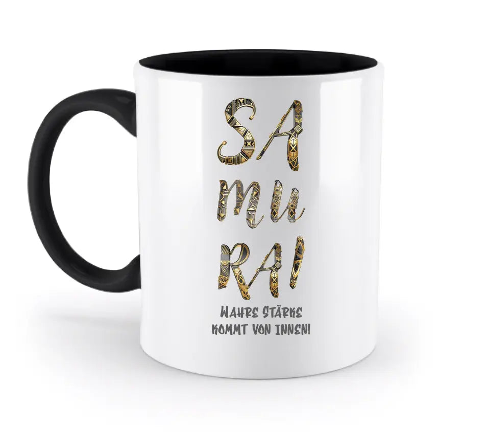 Samurai • zweifarbige Tasse  • Exklusivdesign • personalisiert