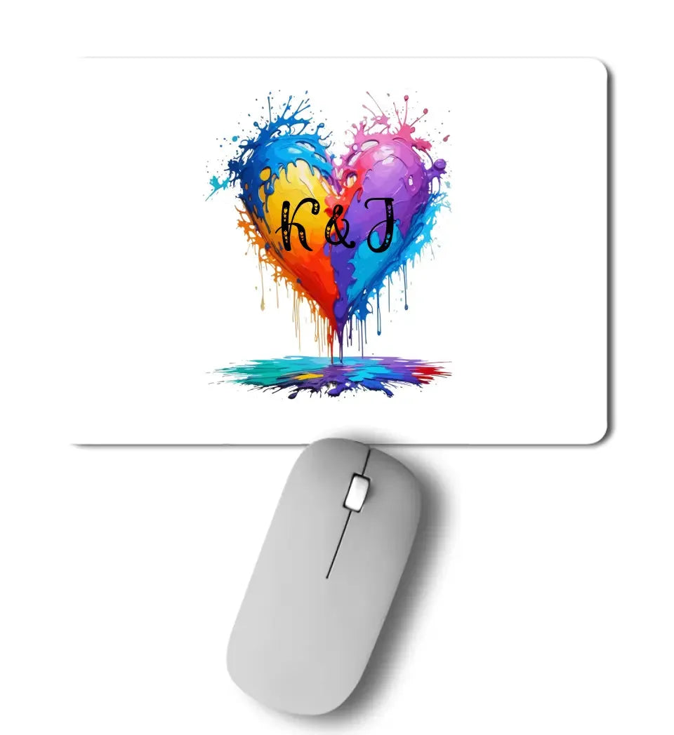 Buntes Herz Splash • Mousepad • Exklusivdesign • personalisiert