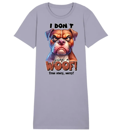 Woof! • Dog • Ladies Premium T-Shirt Dress made of organic cotton S-2XL • Exclusive design • personalized