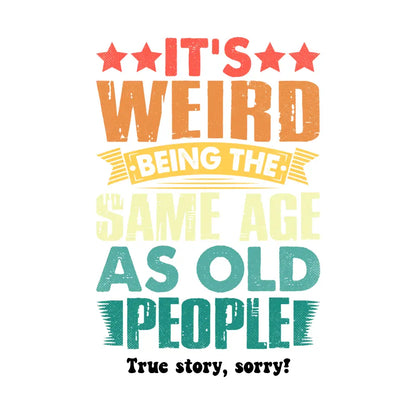 Old people • STICKER 20x20 cm (Aufkleber) • personalisiert - White / OneSize / ausgestanzter Sticker 20x20 cm