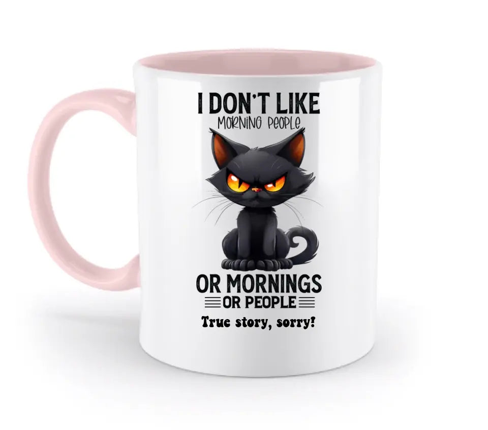 Morning people • Katze • zweifarbige Tasse • Exklusivdesign • personalisiert