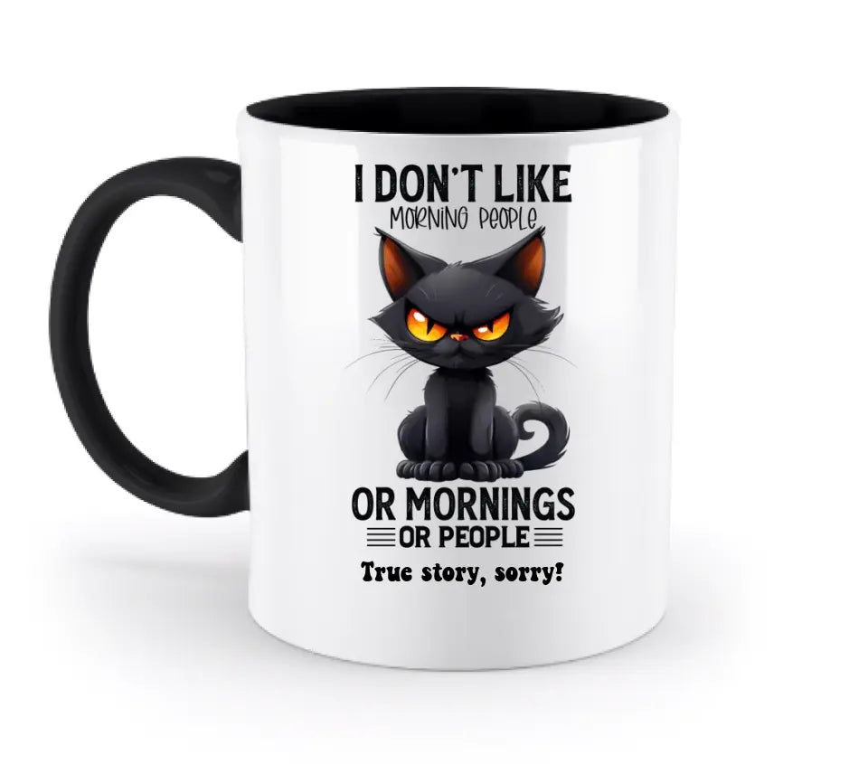 Morning people • cat • two-tone mug • exclusive design • personalized