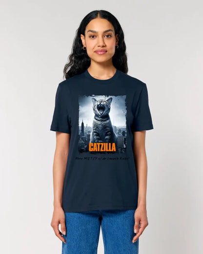 Catzilla • Katze • Unisex Premium T-Shirt XS-5XL aus Bio-Baumwolle für Damen & Herren • Exklusivdesign • personalisiert