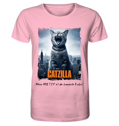 Catzilla • Katze • Unisex Premium T-Shirt XS-5XL aus Bio-Baumwolle für Damen & Herren • Exklusivdesign • personalisiert