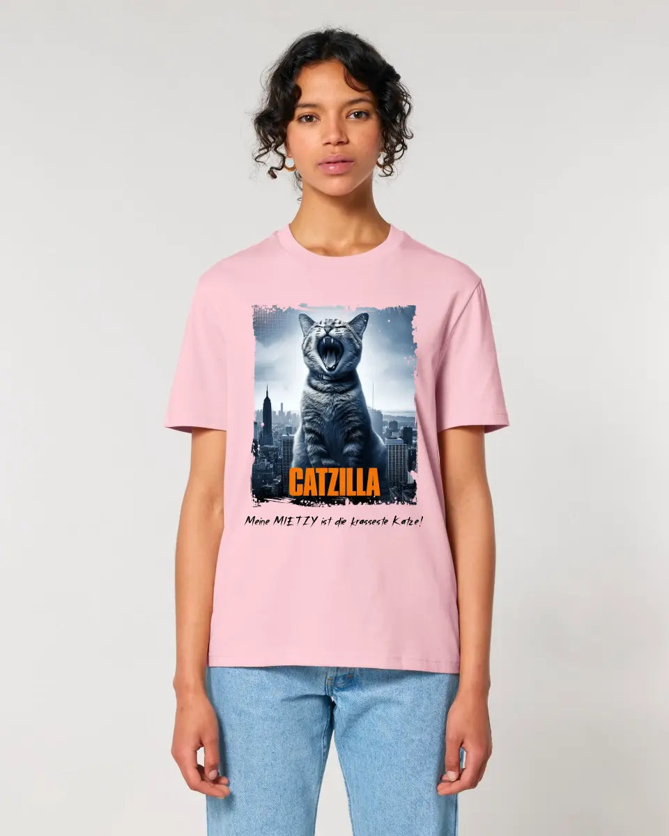 Catzilla • Katze • Unisex Premium T-Shirt XS-5XL aus Bio-Baumwolle für Damen & Herren • Exklusivdesign • personalisiert