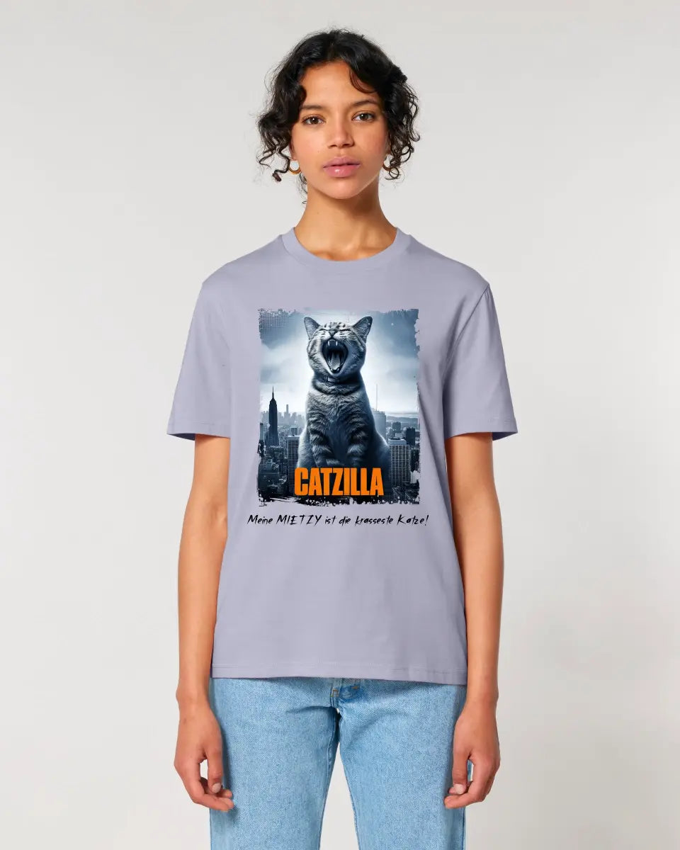 Catzilla • Katze • Unisex Premium T-Shirt XS-5XL aus Bio-Baumwolle für Damen & Herren • Exklusivdesign • personalisiert