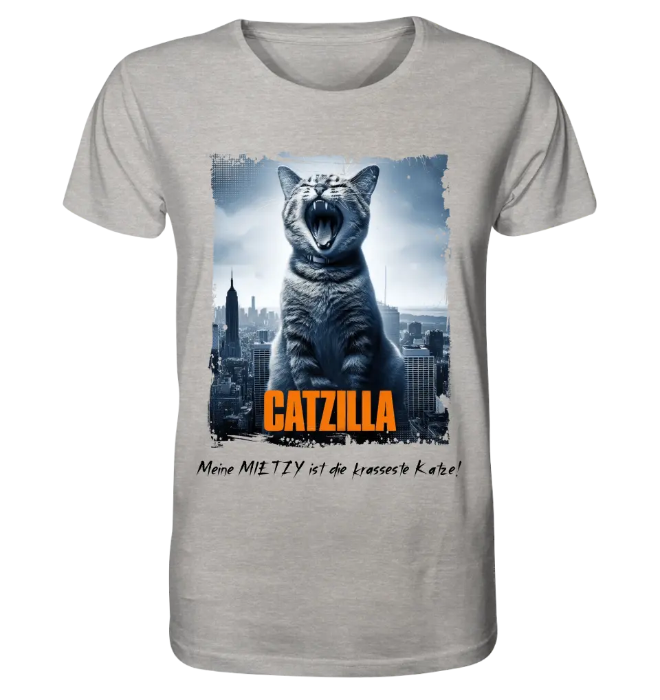 Catzilla • Katze • Unisex Premium T-Shirt XS-5XL aus Bio-Baumwolle für Damen & Herren • Exklusivdesign • personalisiert