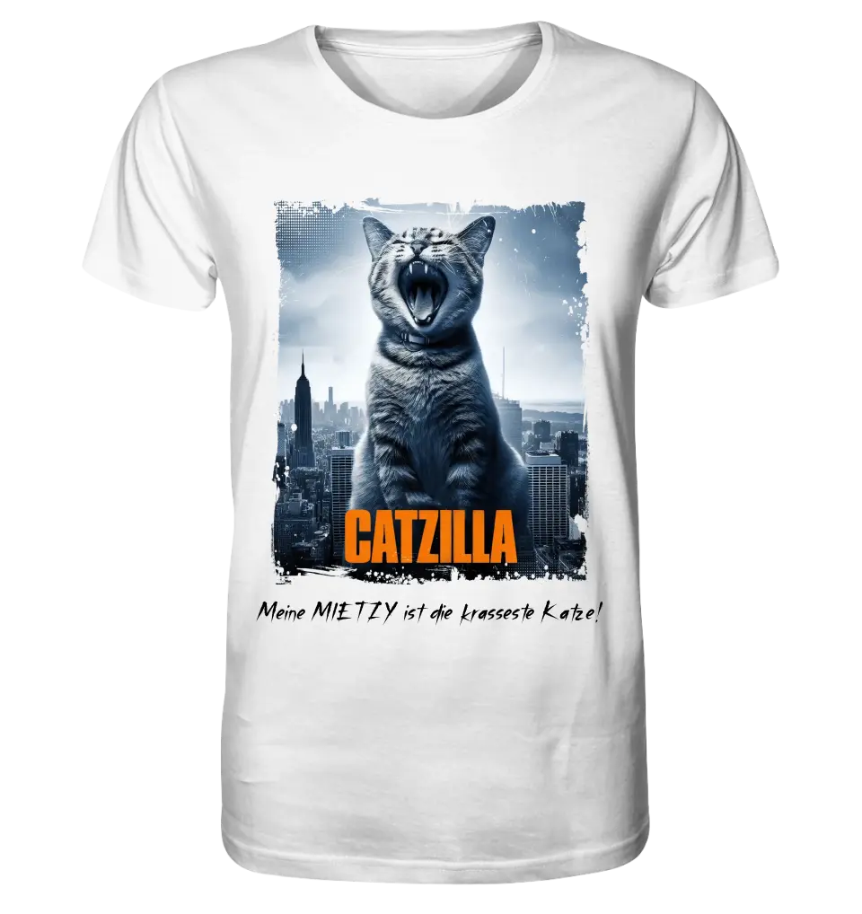 Catzilla • Cat • Unisex Premium T-Shirt XS-5XL made of organic cotton for women &amp; men • Exclusive design • personalized