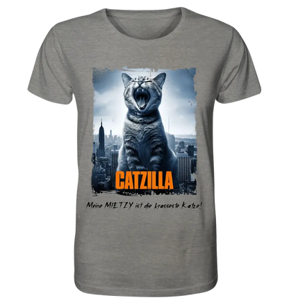 Catzilla • Katze • Unisex Premium T-Shirt XS-5XL aus Bio-Baumwolle für Damen & Herren • Exklusivdesign • personalisiert