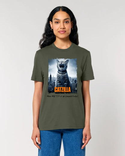 Catzilla • Katze • Unisex Premium T-Shirt XS-5XL aus Bio-Baumwolle für Damen & Herren • Exklusivdesign • personalisiert