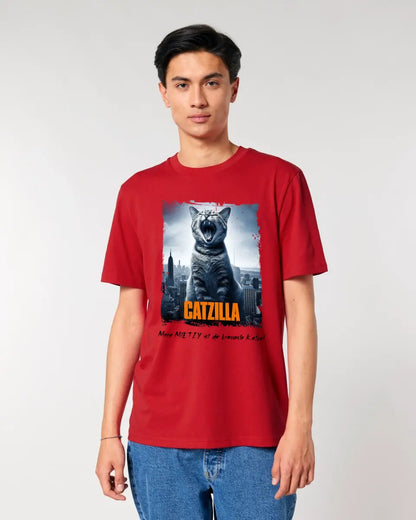 Catzilla • Katze • Unisex Premium T-Shirt XS-5XL aus Bio-Baumwolle für Damen & Herren • Exklusivdesign • personalisiert