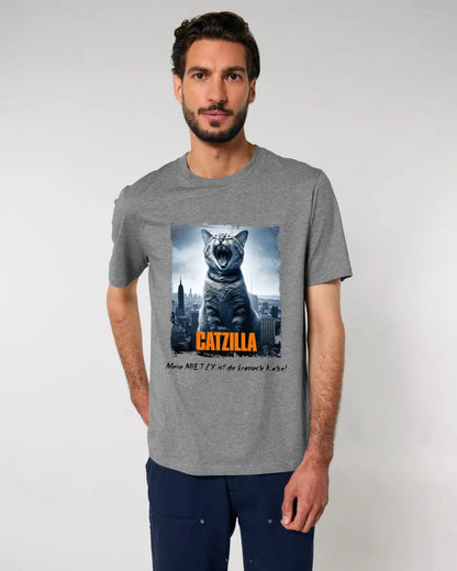 Catzilla • Katze • Unisex Premium T-Shirt XS-5XL aus Bio-Baumwolle für Damen & Herren • Exklusivdesign • personalisiert