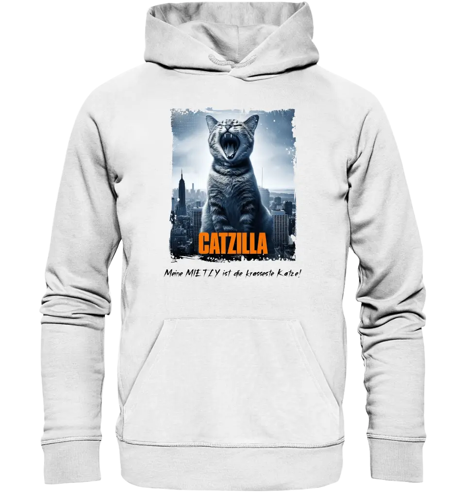 Catzilla • Cat • Unisex Premium Hoodie XS-5XL made of organic cotton for women &amp; men • Exclusive design • personalized