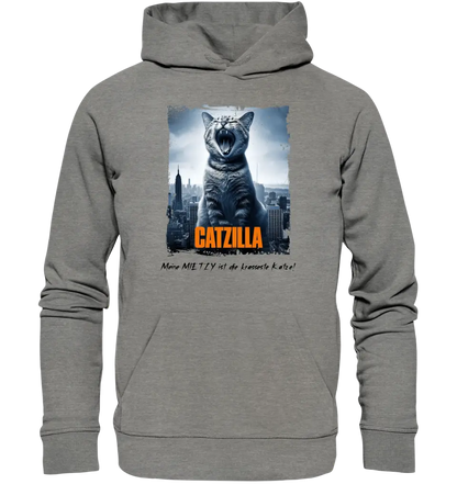 Catzilla • Katze • Unisex Premium Hoodie XS-5XL aus Bio-Baumwolle für Damen & Herren • Exklusivdesign • personalisiert